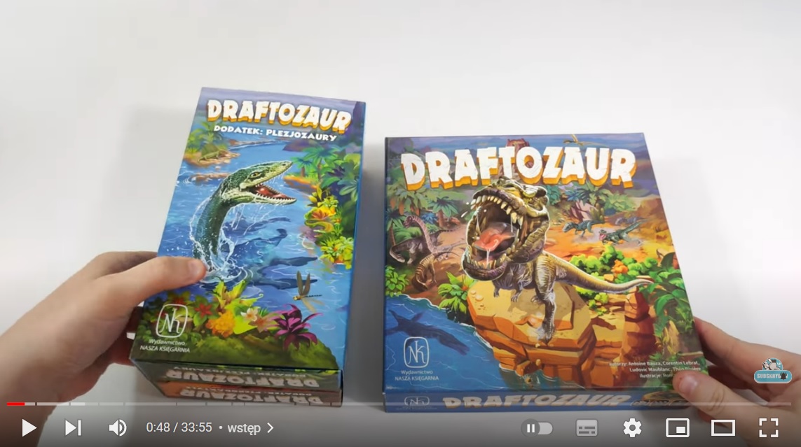 Draftozaur z dwoma dodatkami - gra o dinozaurach dla dzieci.