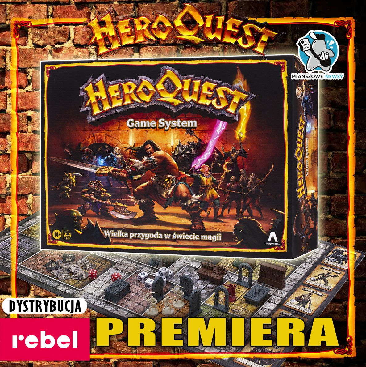 HeroQuest - premiera gry, pudełko.