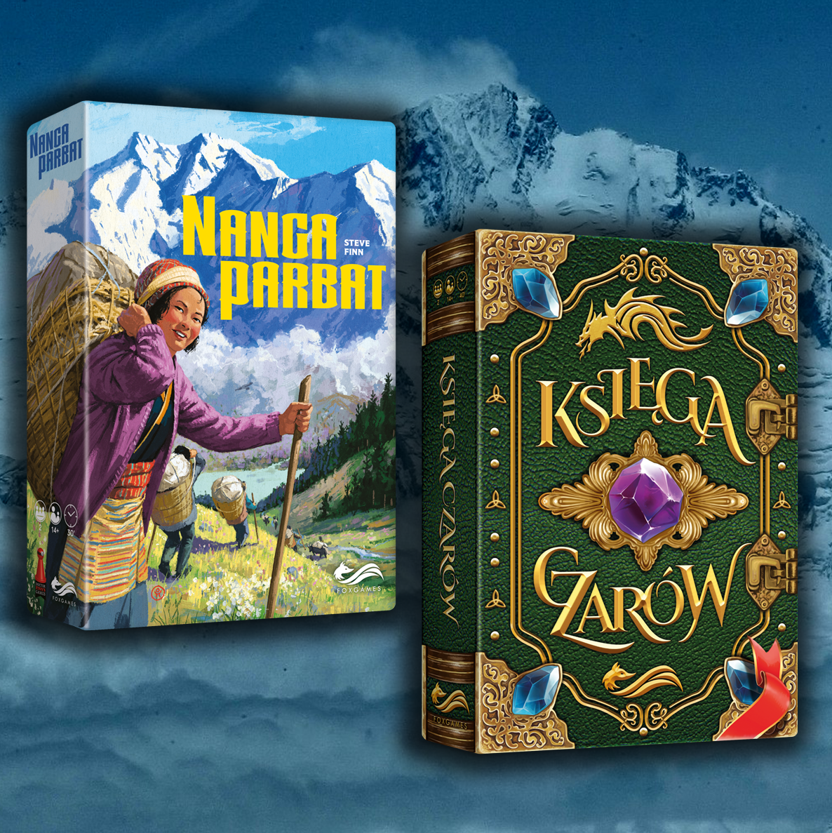 Pudełka gier: Księga Czarów i Nanga Parbat