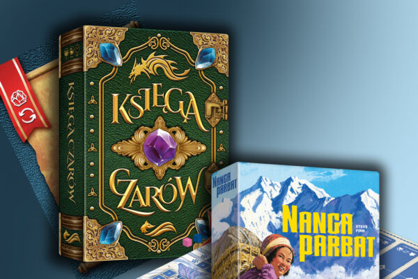 zdjęcie przedstawiające okładki gier Nanga Parbat i Księga Czarów
