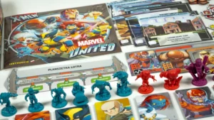 Marvel United: X-Men i dodatki - okładka i komponenty