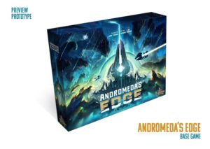 Prototyp pudełka gry Andromeda's Edge