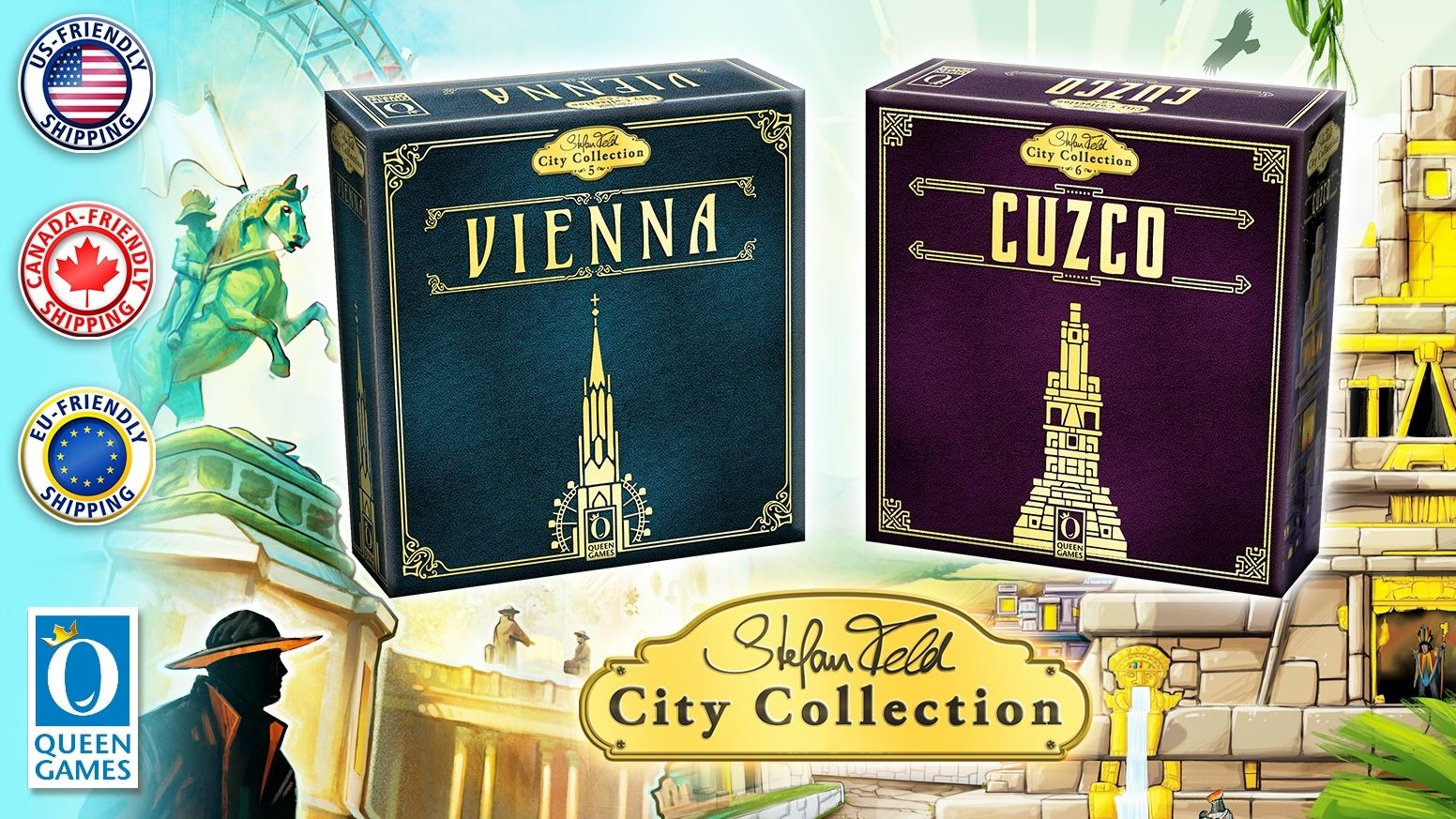 Pudełka gier Cuzco i Vienna