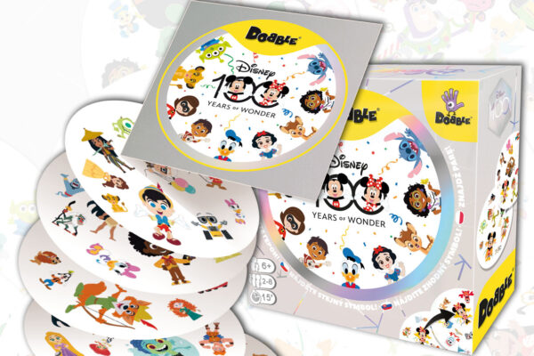 pudełko oraz karty -Dobble Disney: Years of Wonder