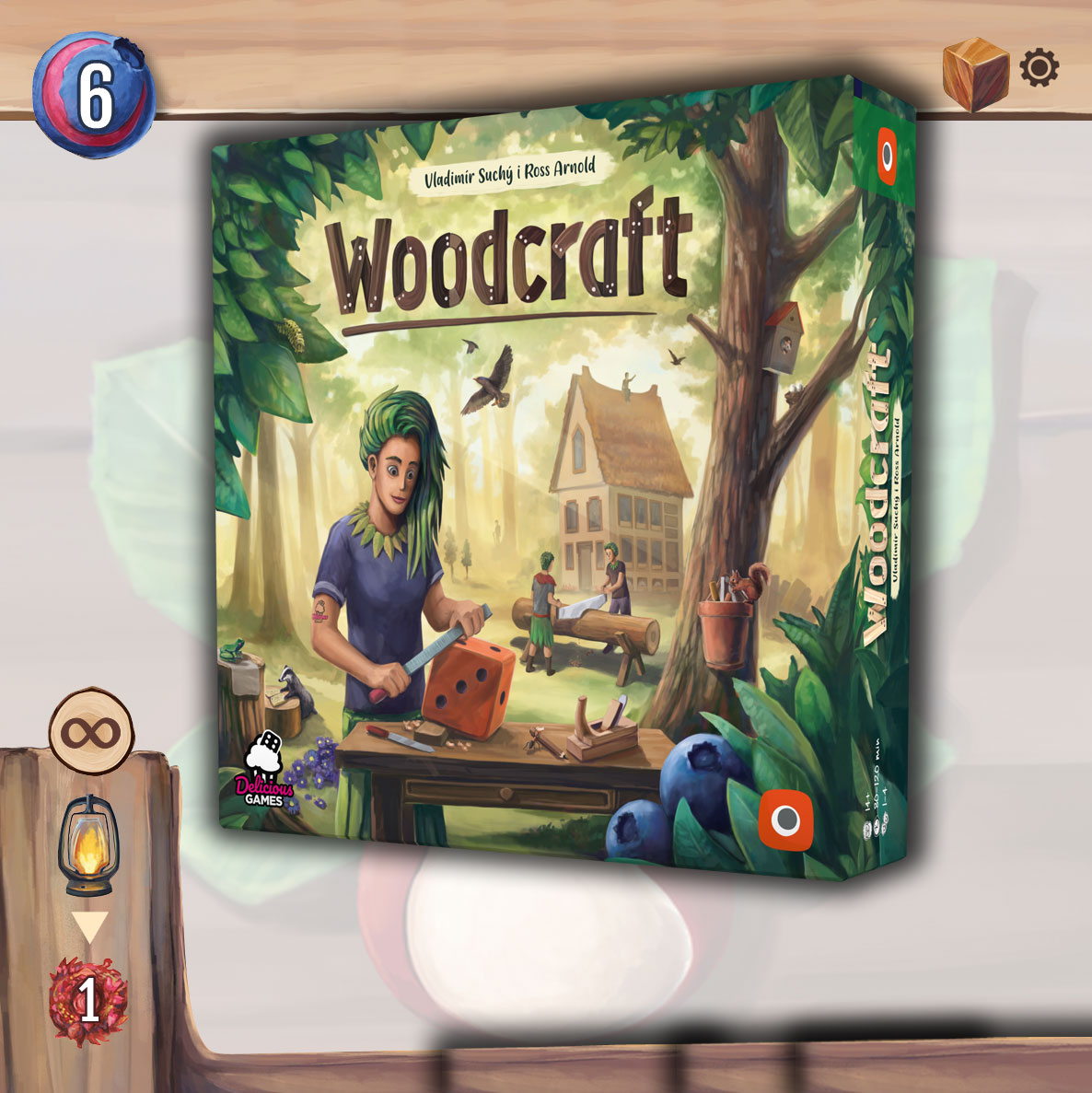 Gra Woodcraft - grafika pokazująca pudełko