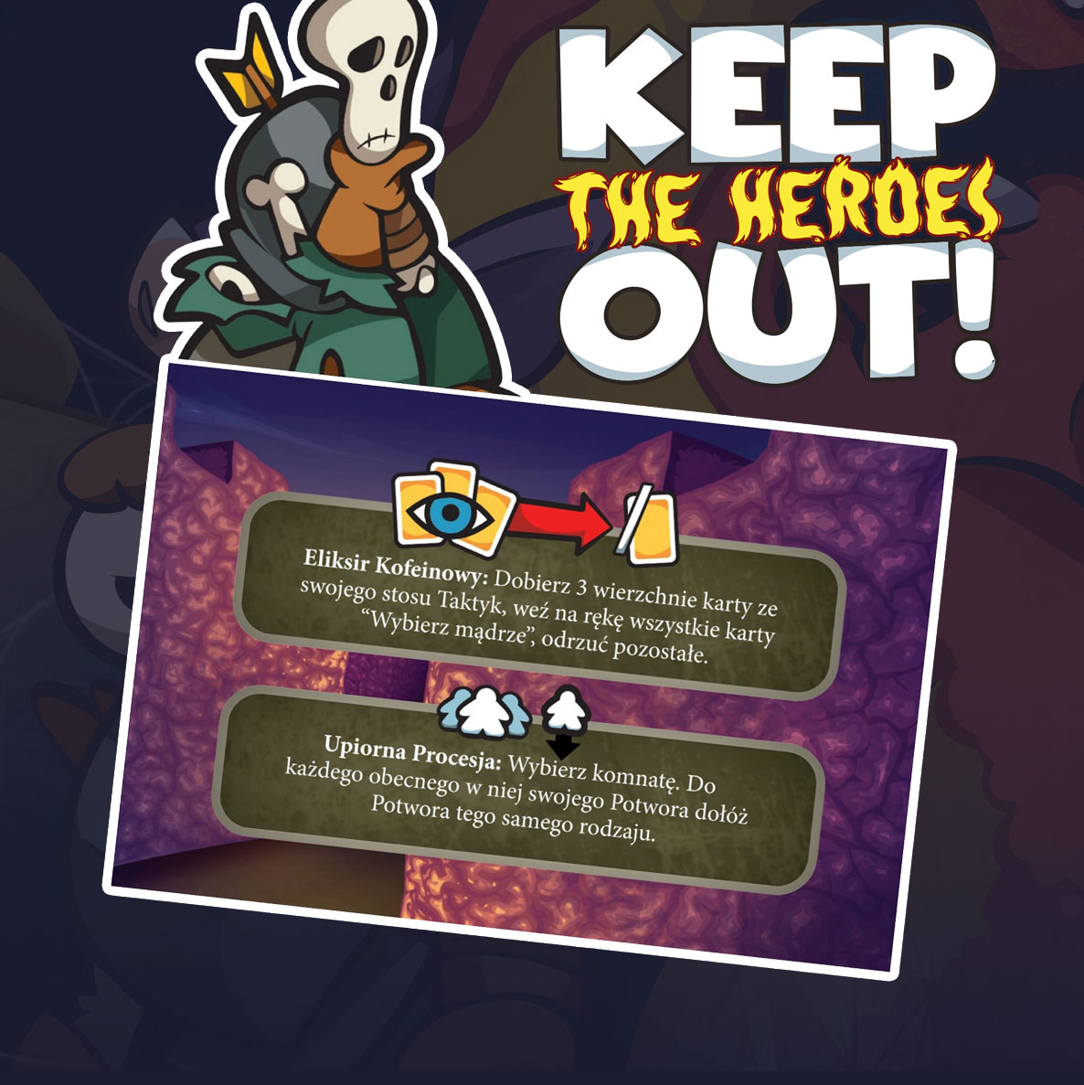 treść erraty do karty w grze Keep The Heroes OUT