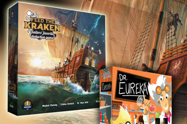 Feed the Kraken i Dr Eureka od Lucrum Games - pudełka gier