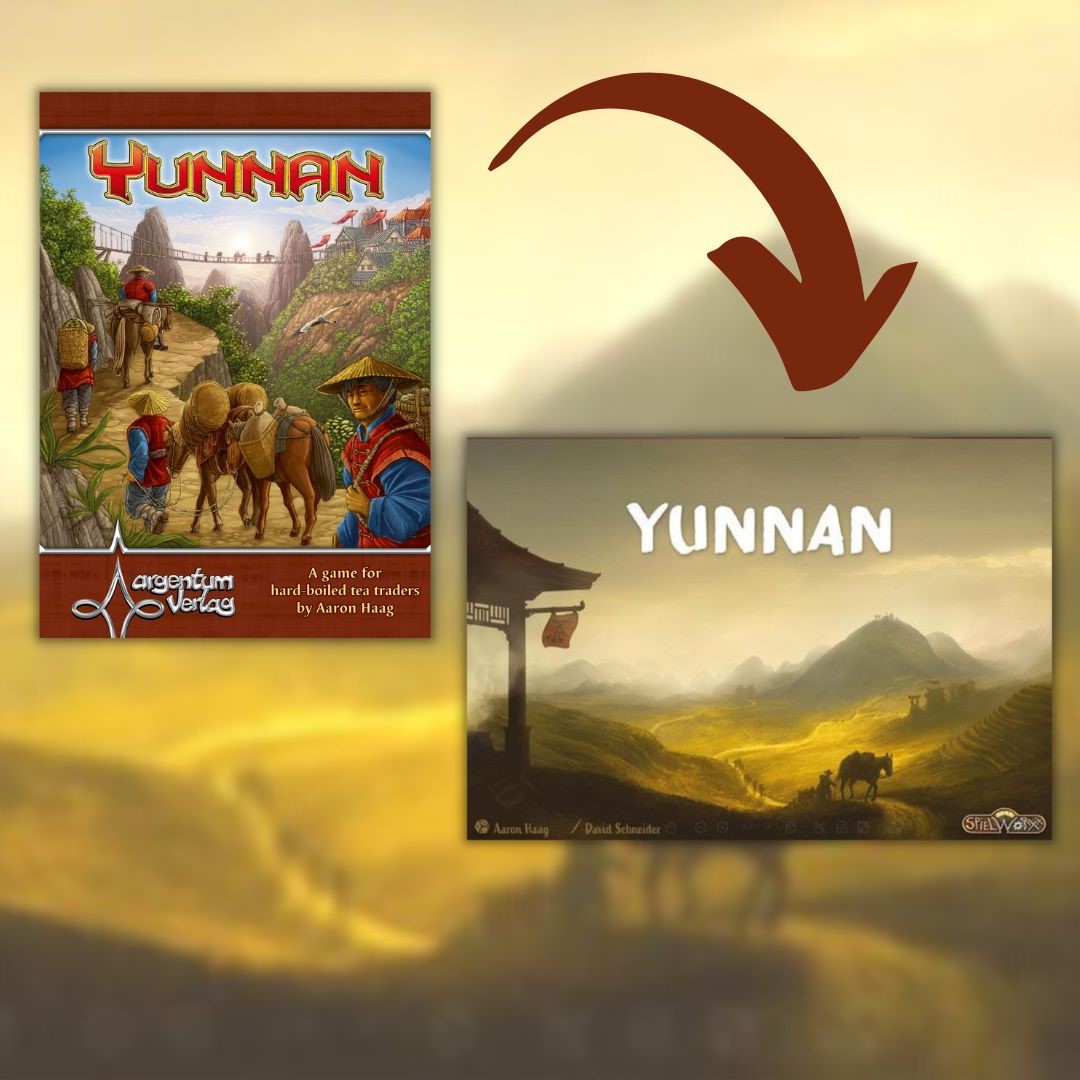 Gra Yunnan - okładki starej i nowej edycji
