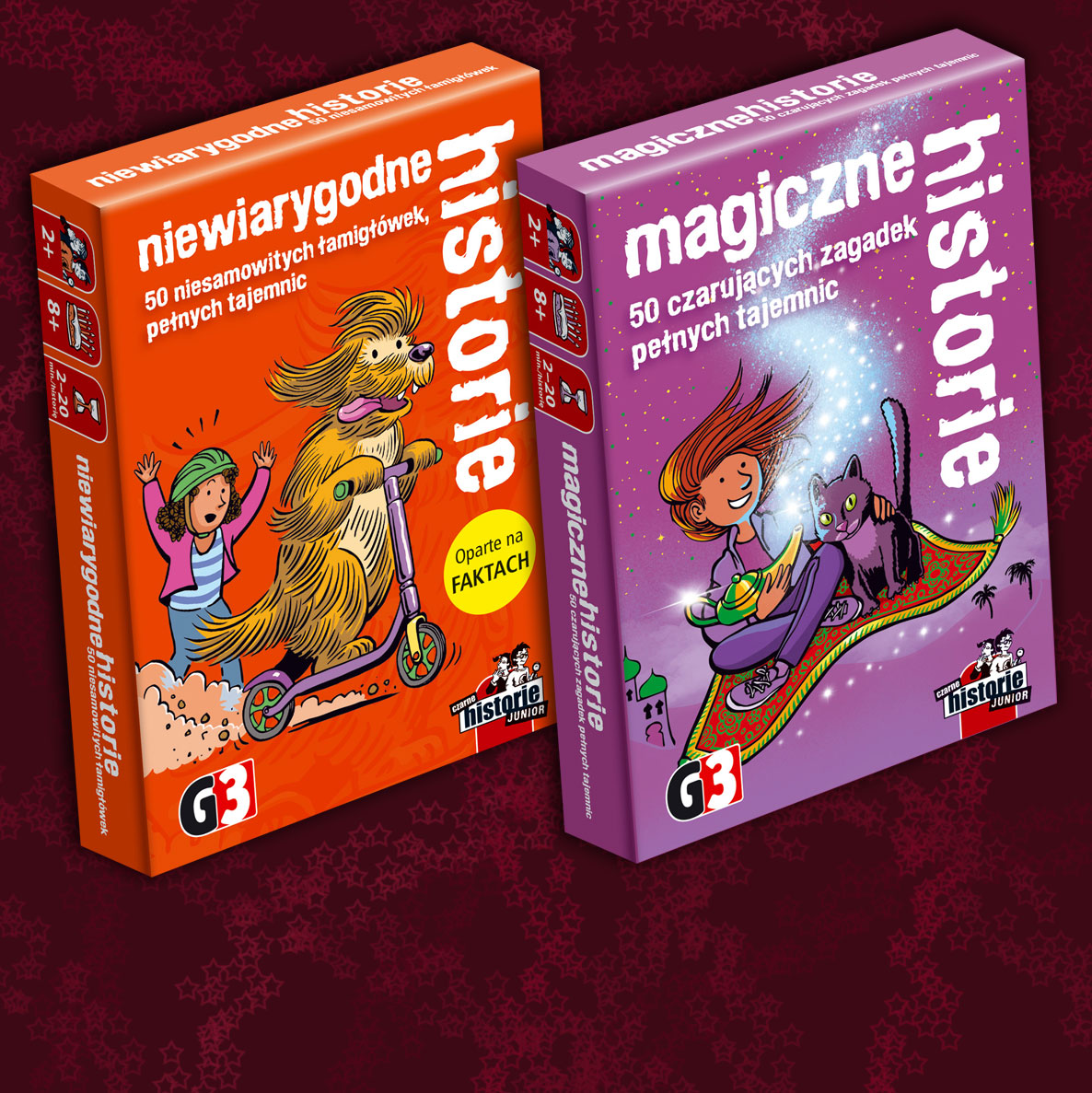 pudełka gier Magiczne i Niewiarygodne historie