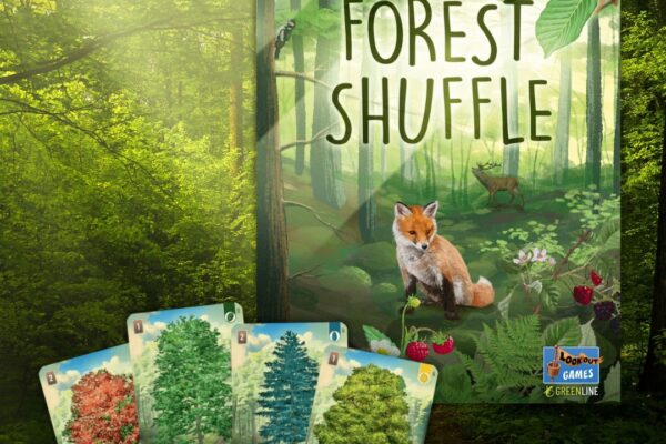 Forest Shuffle - pudełko i przykładowe karty