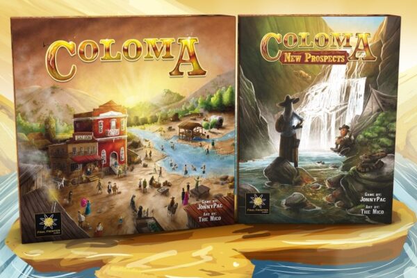 Coloma - okładka gry podstawowej i dodatku New Prospects