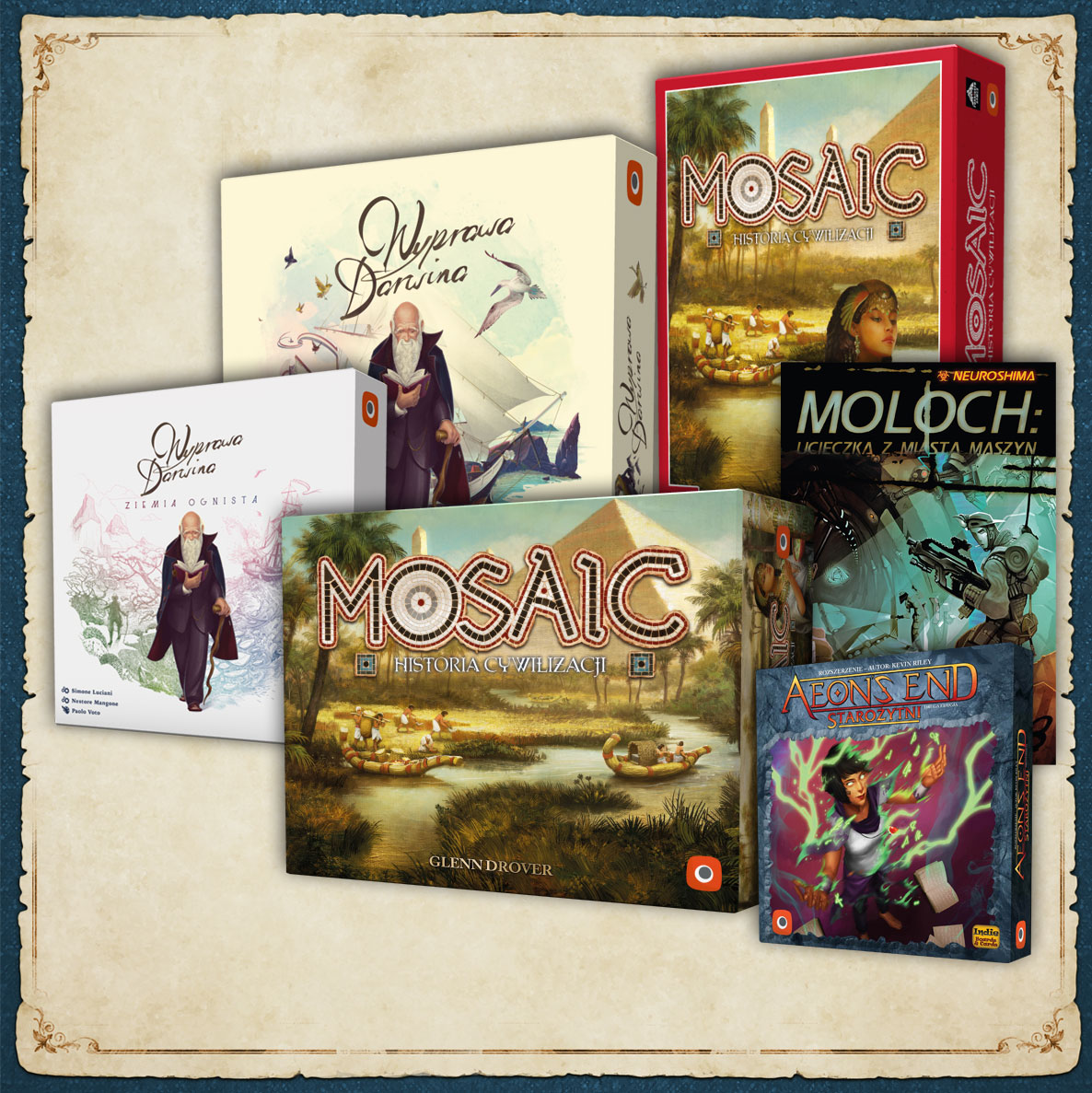 Wyprawa Darwina, Mosaic, Moloch, Starożytni: przedsprzedaże czerwca w Portal Games