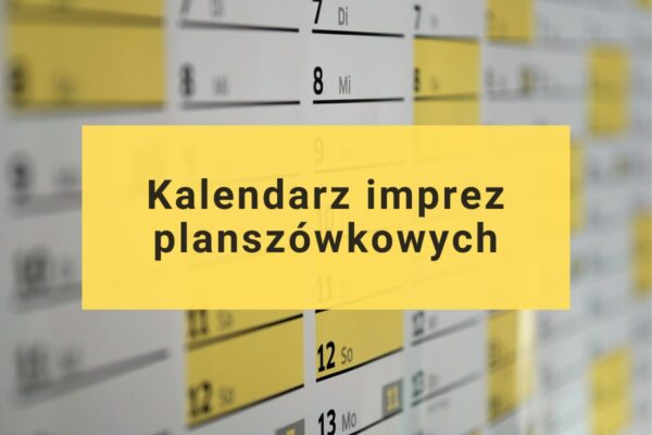 Kalendarz imprez planszówkowych - okładka