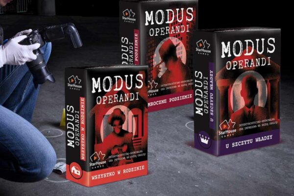 Gra kryminalna Modus Operandi - okładki gier od StarHouse Games