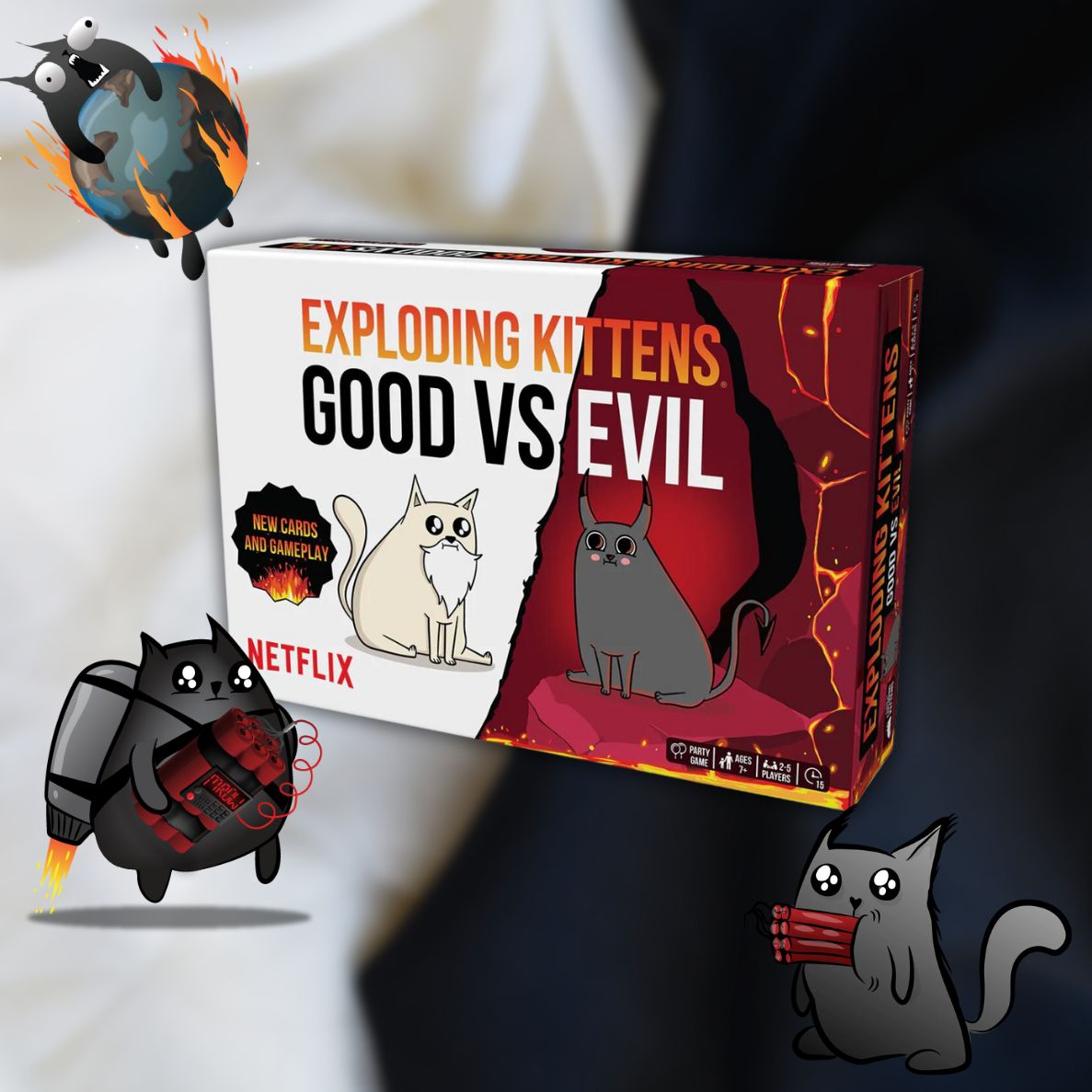 pudełko gry eksplodujące kotki: dobro vs zło