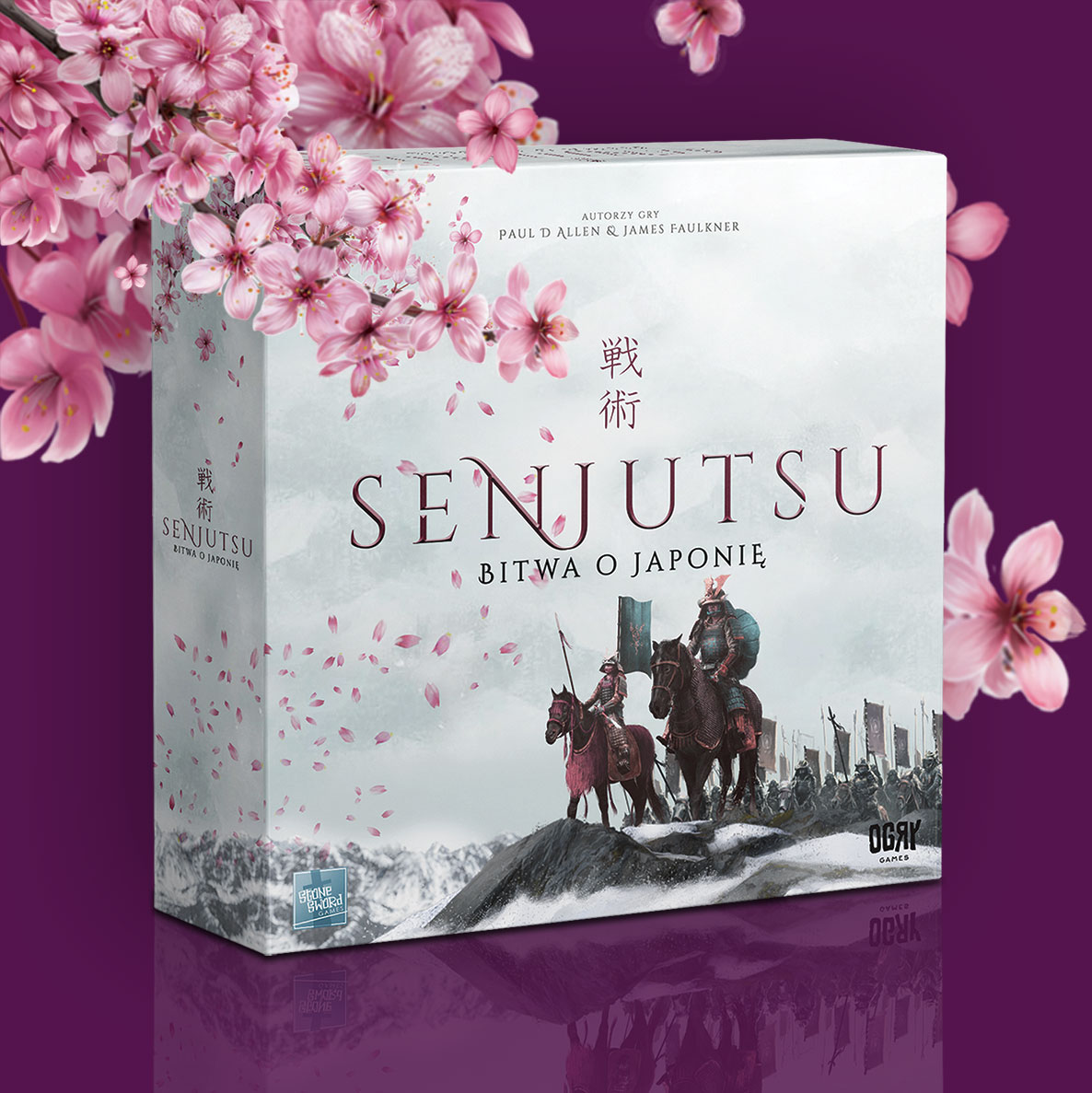 Senjutsu: Bitwa o Japonię, pudełko gry w przedsprzedaży od Ogry Games