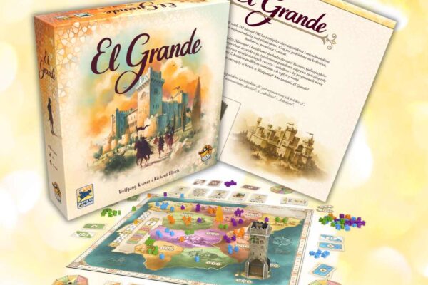 Okładka i komponenty gry El Grande