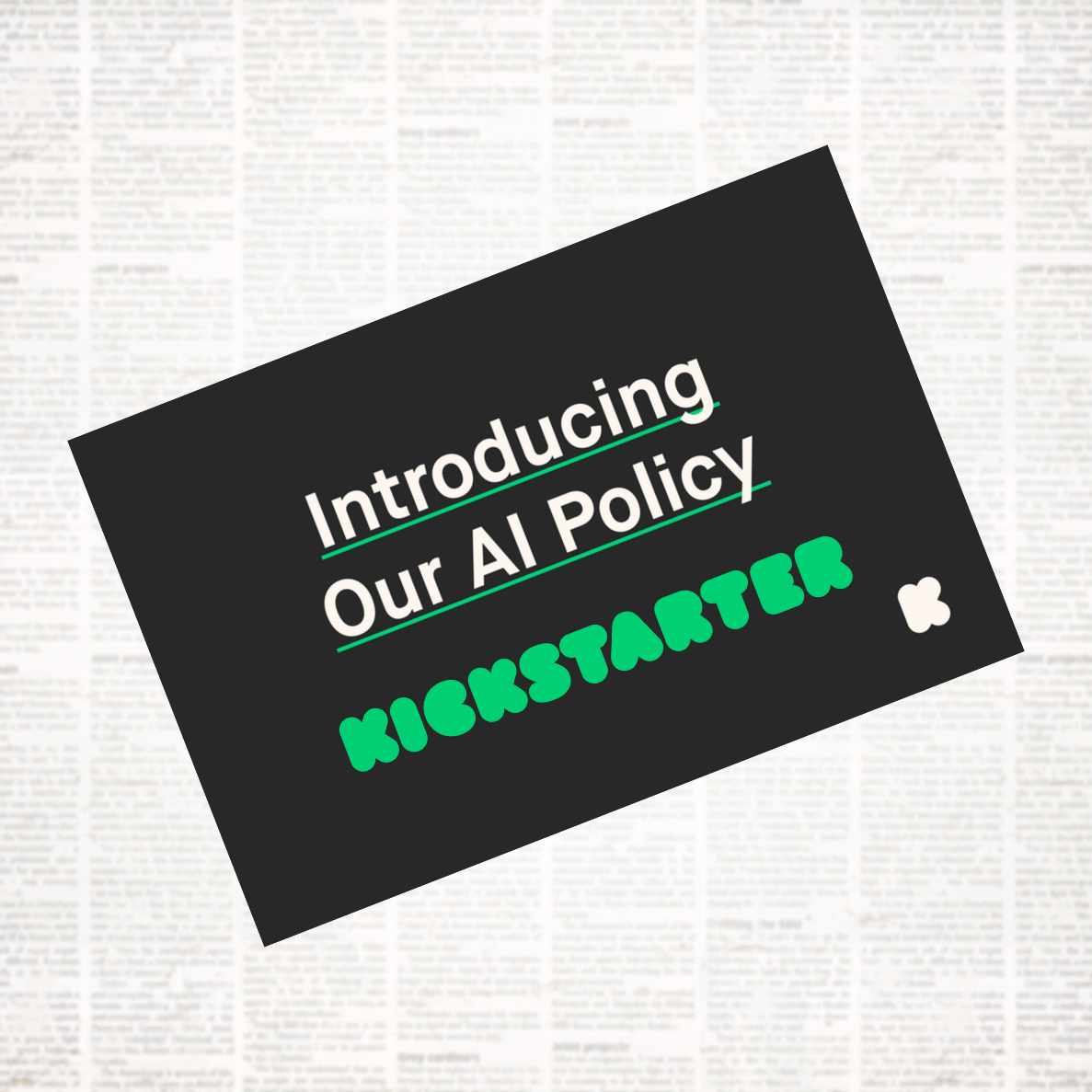 grafika informująca o zmianie polityki na platformie Kickstarter