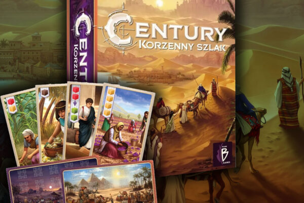 pudełko i elementy gry Century Korzenny Szlak