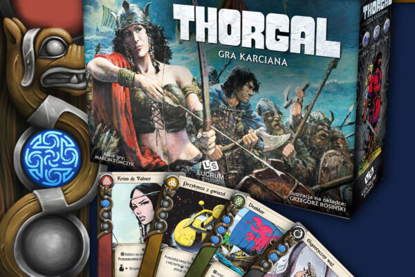 pudełko i karty gry Thorgal gra karciana