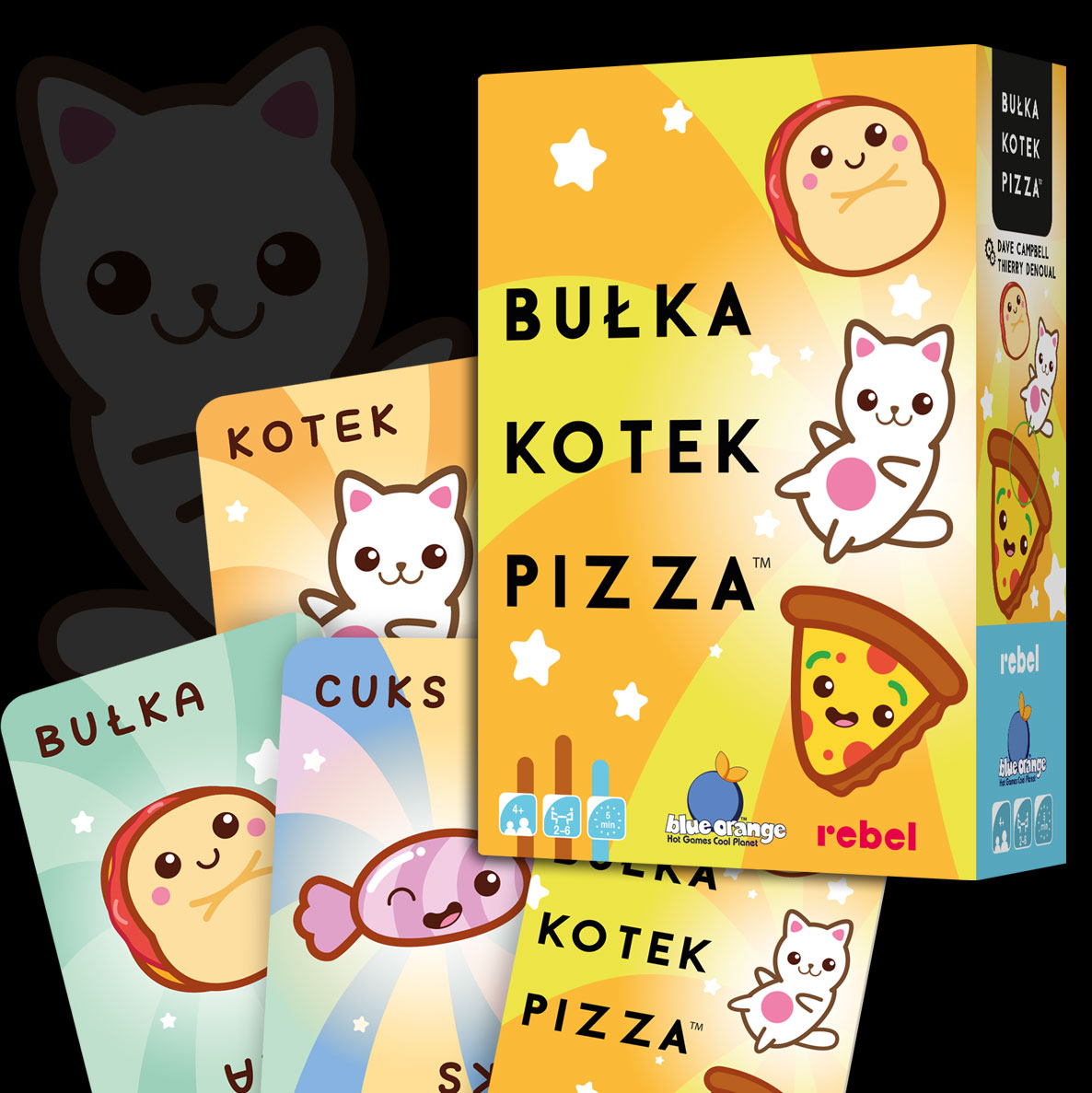 Bułka, Kotek, Pizza - pudełko i karty