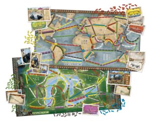 plansza gry Wsiąść do Pociągu: Dookoła Świata i Wielkie Jeziora