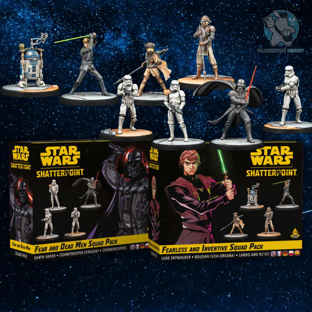 Star Wars Shatterpoint - pudełka dodatków i figurki