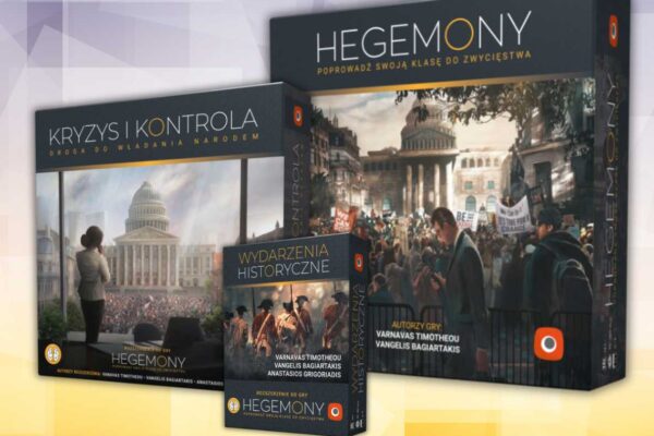 Pudełka podstawki i dodatków - gry Hegemony