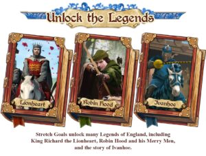 postaci do odblokowania w trakcie kampanii, m.in. Ryszard Lwie Serce, Robin Hood i Ivanhoe