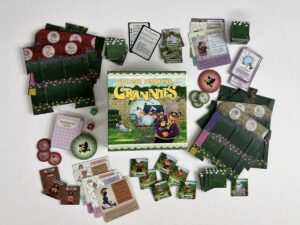 Gnome Nabbing Grannies. komponenty gry