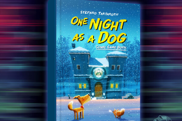 Jedna noc z życia psa, wstępna okładka komiksu paragrafowego przeznaczonego dla 1 osoby
