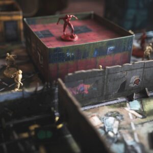 Dying Light, fragment planszy z figurkami zombie