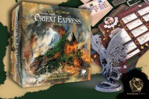 Horror on the Orient Express: The Board Game. okładka gry