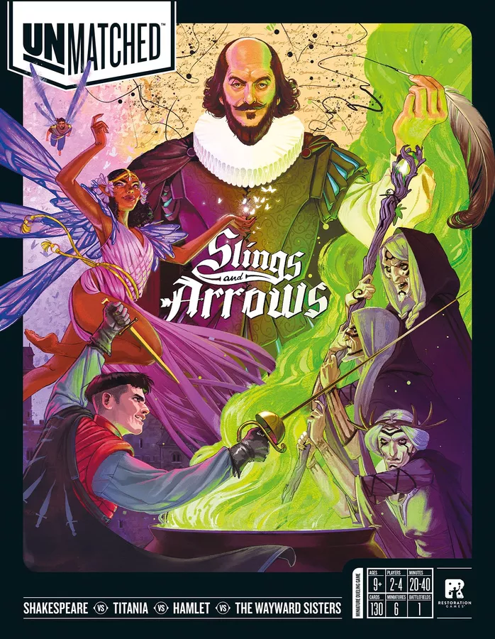 okładka zagraniczna gry Unmatched: Slings & Arrows