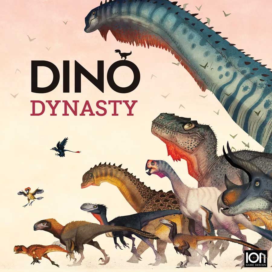 okładka gry planszowej Dino Dynasty