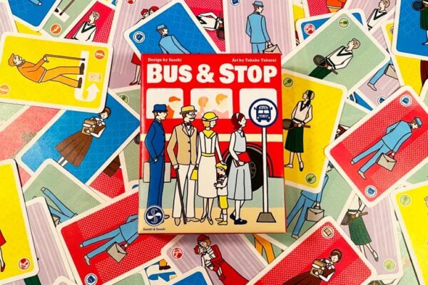 bus & stop. okładka gry i komponenty