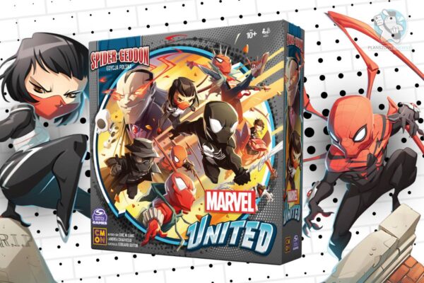 pudełko gry z nowej przedsprzedaży Portal Games Polska - Marvel United Spider-Geddon