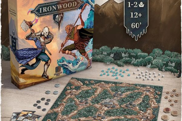ironwood. okładka gry i komponenty
