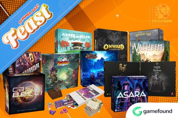 grafika przedstawiająca nowo zapowiedziane tytuły podczas Gamefound Feast