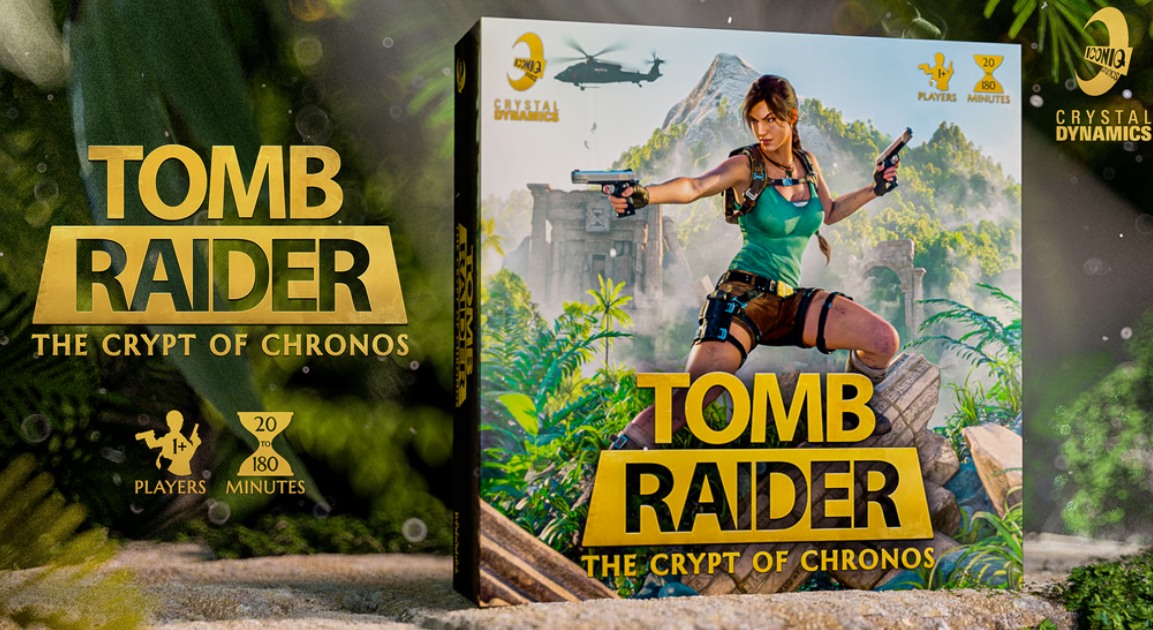 wizualizacja pudełka przedstawiającego zapowiedź gry Tomb Raider: The Crypt of Chronos