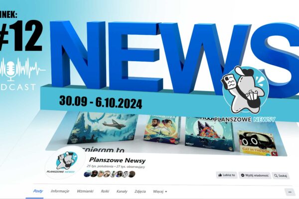 grafika tytułowa podcastu newsy planszowych newsów