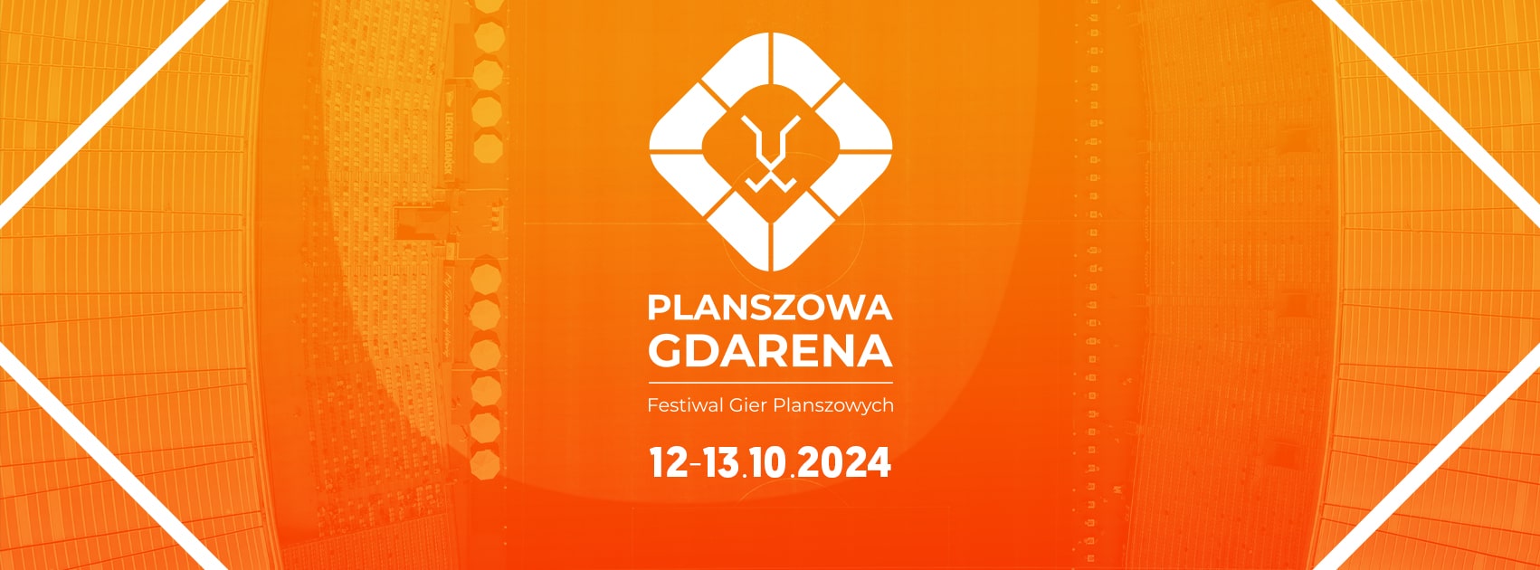 Plakat festiwalu gier planszowych GDArena 2024.