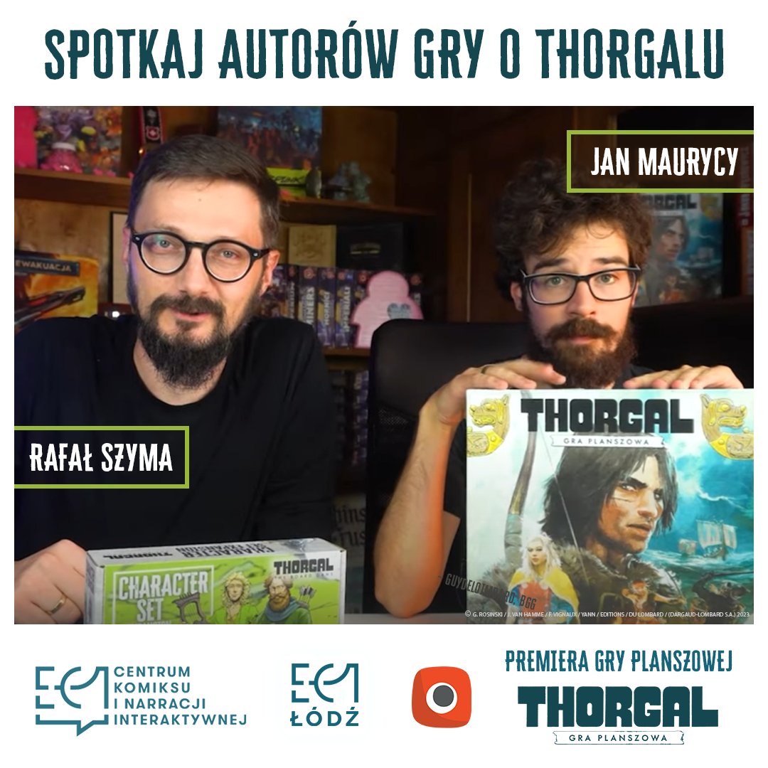 plakat zapraszający na ogrywanie Thorgal gra planszowa wydawnictwa Portal Games