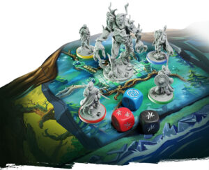 fragment planszy z figurkami do gry Valheim The Board Game