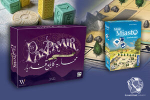 Pax Pamir oraz Moje Miasto: Gra Kościana - grafika przedstawiająca pudełka obu gier