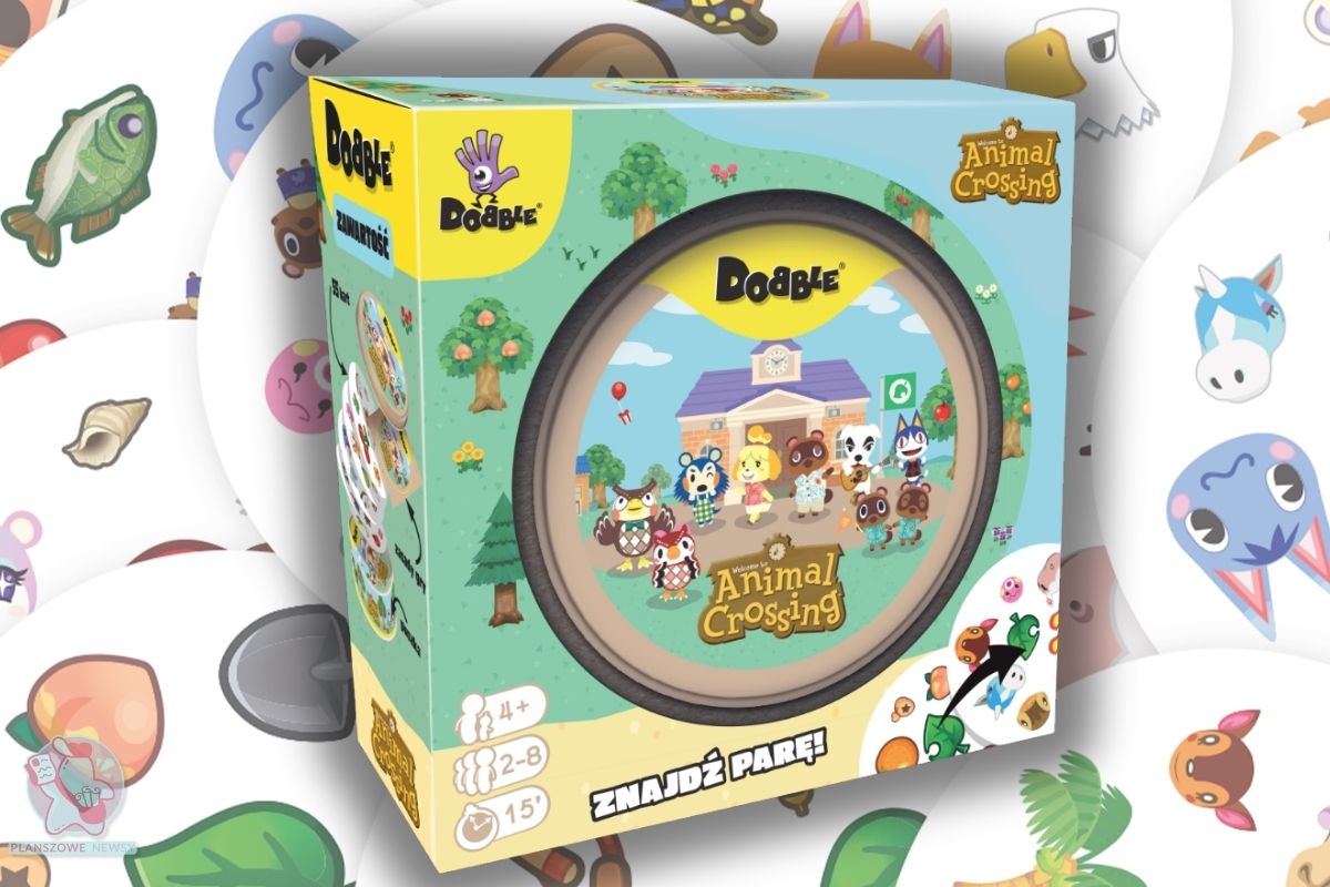 Grafika przedstawiająca pudełko gry Dobble Animal Crossing