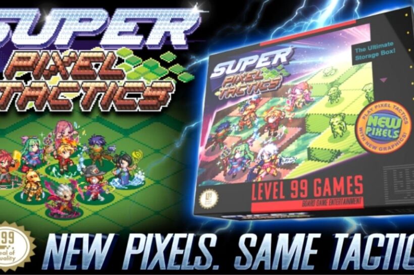 Baner promujący grę Super Pixel Tactics.