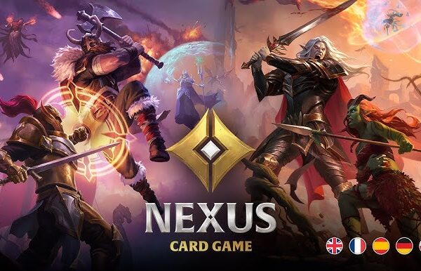 Grafika promująca grę Nexus Card Game.