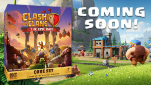 Clash of Clans - grafika prezentująca m.in. pudełko gry