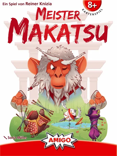 Okładka gry Meister Makatsu od wydawnictwa Amigo.